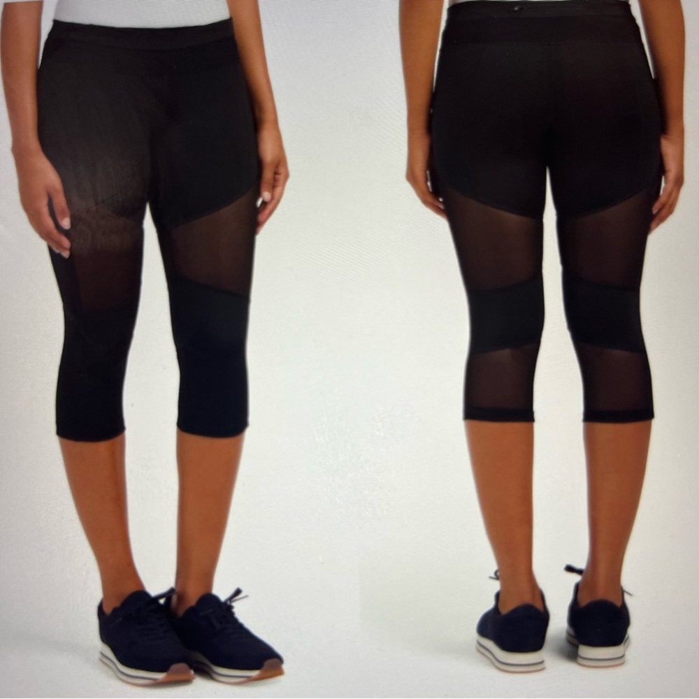 New Electric Yoga Color Blocked Mesh capri